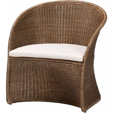 Kintamani Rattan Accent Chair In Gray Wash