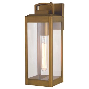 Kinzie 5 Inch Outdoor Wall Light In Vintage Brass