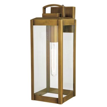Kinzie 6 Inch Outdoor Wall Light In Vintage Brass