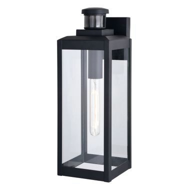 Kinzie Dualux 6 Inch Outdoor Motion Sensor Wall Light In Textured Black