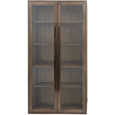 Kira Large Exposure Cabinet In Teak Honey