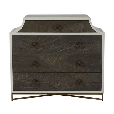 Kirsten Chest In Cerused White and Cerused Coal