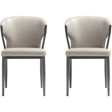 Kirsten Dining Chair Set of 2 In Light Grey