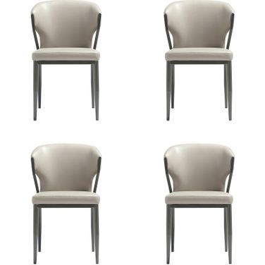 Kirsten Dining Chair Set of 4 In Light Grey