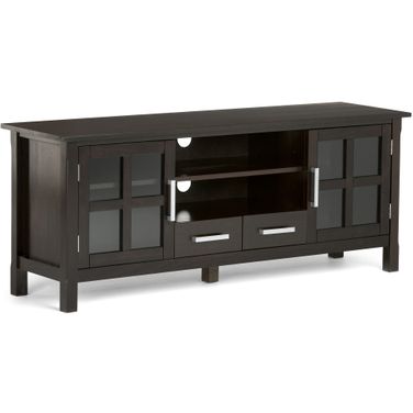 Kitchener Solid Wood 60 Inch Wide TV Media Stand In Hickory Brown