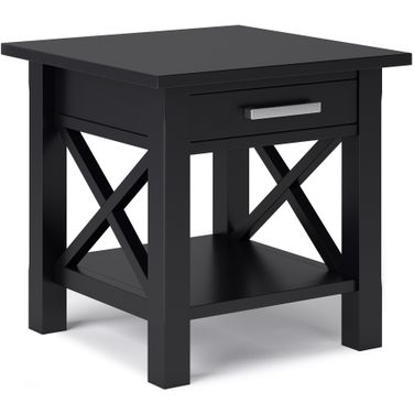 Kitchener Solid Wood End Table In Black