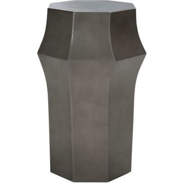 Klaudia Concrete Accent Table in Dark Grey