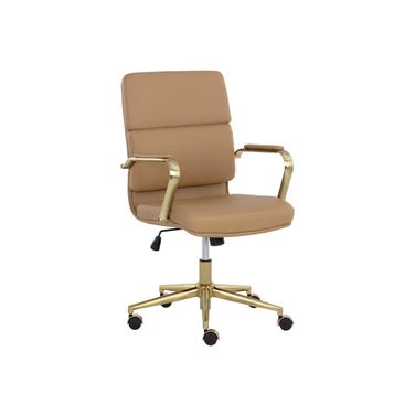 Kleo Office Chair In Tan and Gold