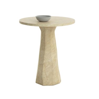 Kliff Travertine Look Bar Table In Natural