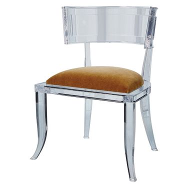 Klismos Acrylic Chair In Brown Sugar