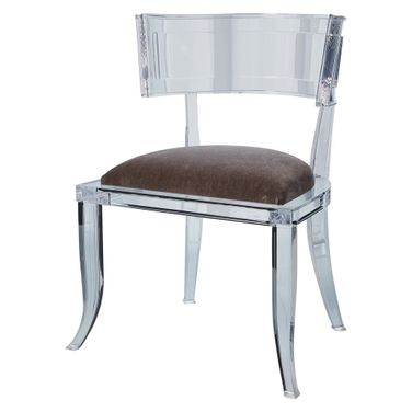 Klismos Acrylic Chair In Pewter
