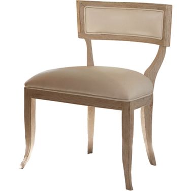 Klismos Chair In Beige Leather