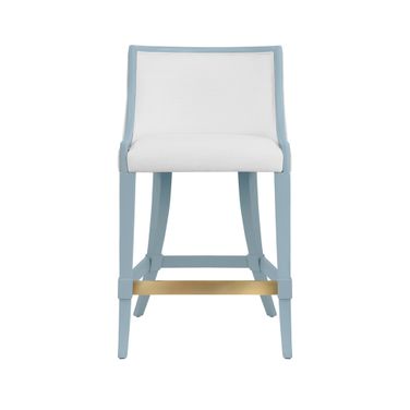 Klismos Leg Counter Stool In Blue