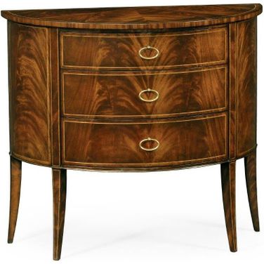 Knightsbridge Biedermeier Style Mahogany Demilune Cabinet