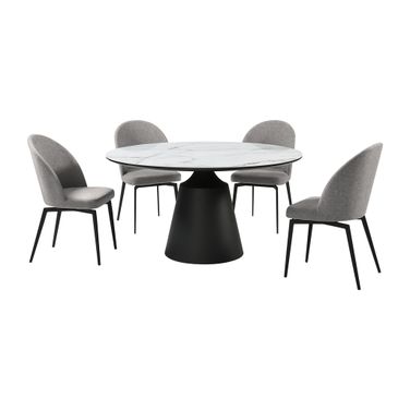Knox Sunny 5 Piece Dining Set In Gray