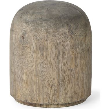 Knox Wood Short Decorative Object In Gray Wash