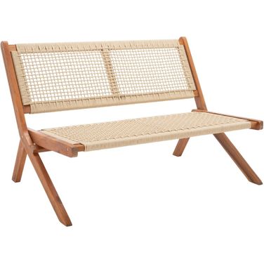 Kobina Outdoor Bench in Natural Rope