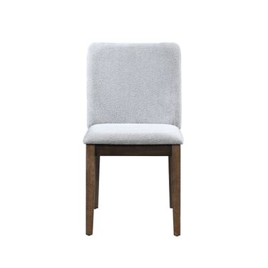 Kody Upholstered Dining Chair Set of 2 In Gray and Brown
