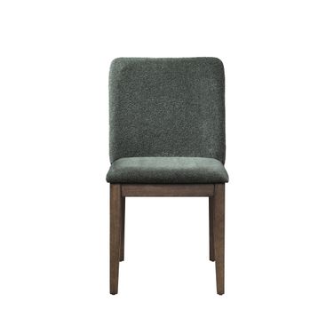 Kody Upholstered Dining Chair Set of 2 In Green and Brown