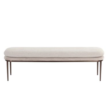 Koffi Bench In Chacha Cream and Meg Taupe
