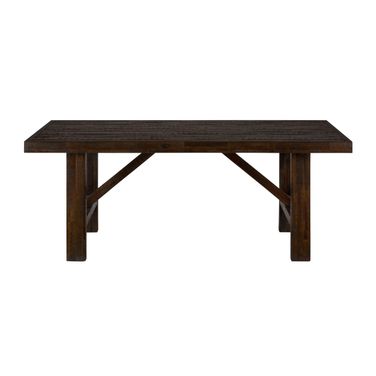 Kona Grove 79 Inch Trestle Dining Table In Dark Brown
