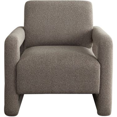 Kona Open Arm Accent Chair In Mink Polyester Fabric