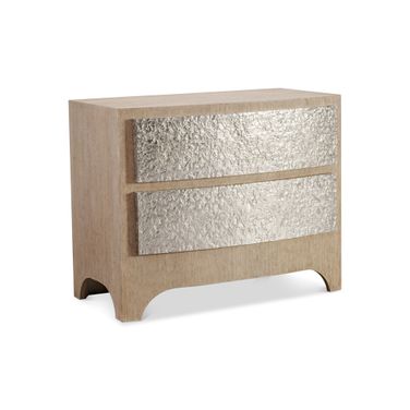 Konstance Nightstand In Silver and Brown