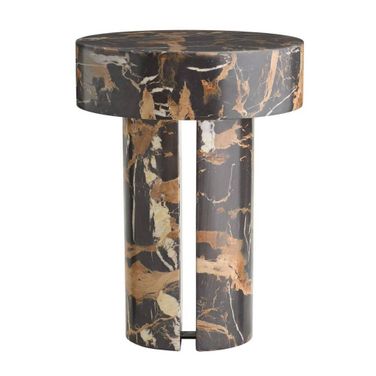 Kopi Accent Table In Espresso & White