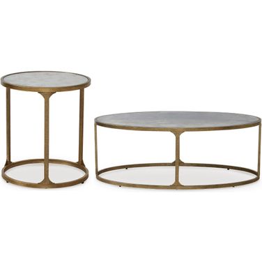 Korajane Occasional Table Set In Antique Gold