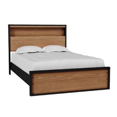 Kozmour Full Bookcase Complete Bed Frame In Black and Brown