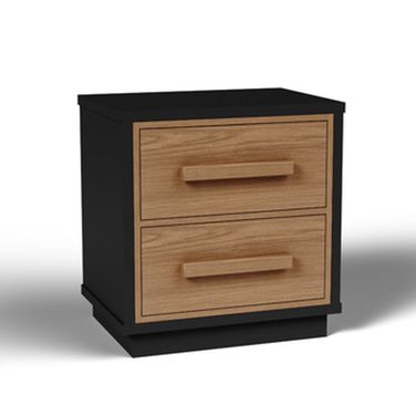 Kozmour Nightstand In Black and Brown
