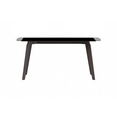 Krevor 62 Inch Dining Table with Glass Top In Silver and Clear