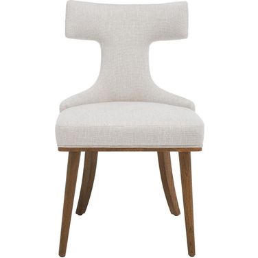 Krisalyn Linen Dining Chair In Taupe