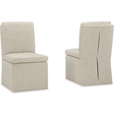 Krystanza Oatmeal Dining Upholstered Side Chair Set of 2