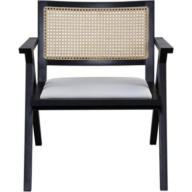 Krystine Rattan Accent Chair In Black