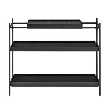 Kumla 39 Inch 3-Tier Shelving Unit In Black