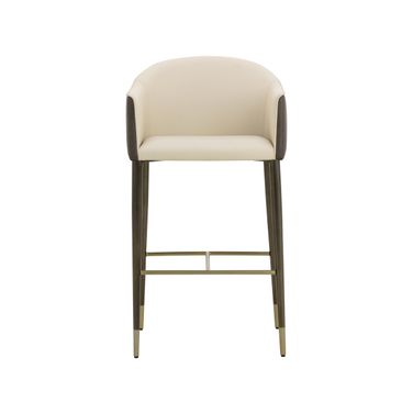 Kylin Barstool In Dillon Cream and Bravo Ash