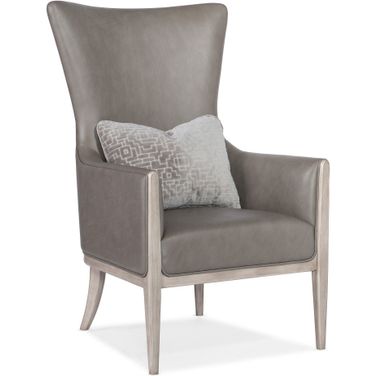 Kyndall Club Chair With Accent Pillow In Grey