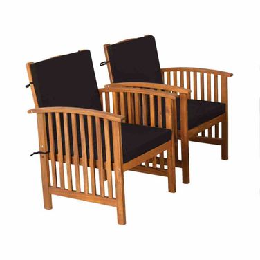 Kyushu Chair Set of 2 In Black and Natural