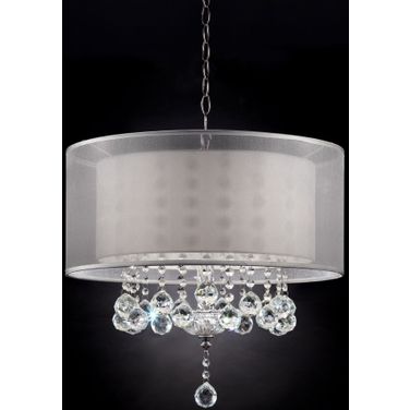 Lila 19 Inchh Ceiling Lamp In Silver