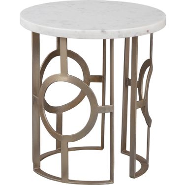 La Bella End Table In Antique Gold