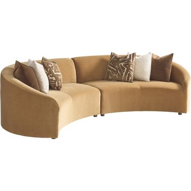 La Costa Alston Sectional In Brown
