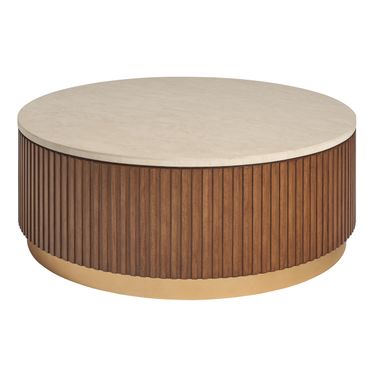 La Costa Avenida Round Cocktail Table In Brown