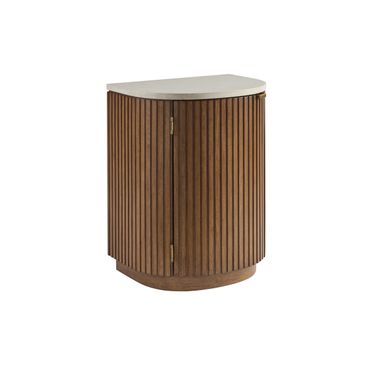 La Costa Aviara Demilune Nightstand In Brown