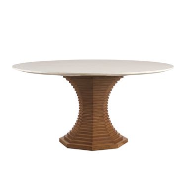 La Costa Cabrillo Round Dining Table In Cream