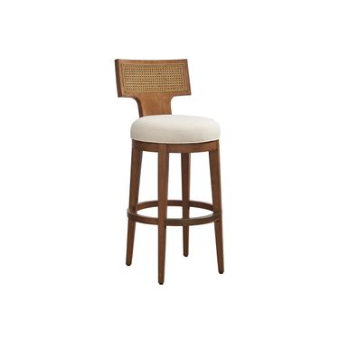 La Costa Calavera Woven Swivel Barstool In Marisol