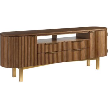La Costa Crescent Bay Media Console In Brown