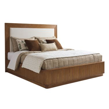La Costa Pendry King Upholstered Panel Bed In Brown