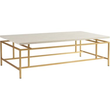 La Costa Pinnacle Rectangular Cocktail Table In Gold