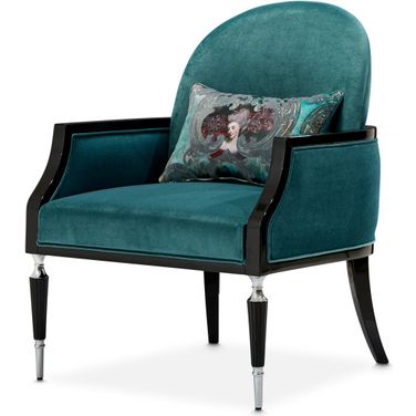 La Francaise Accent Chair In Azure Black